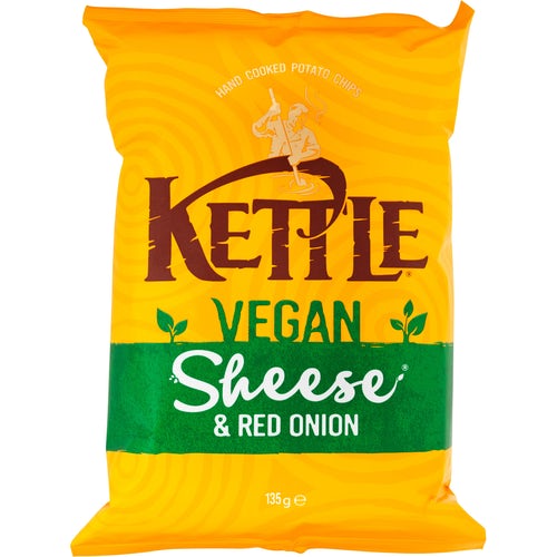KETTLE CHIPS VEGAN CHEESE  RED ONION 135gr