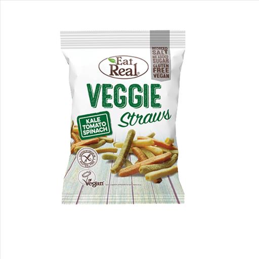 EAT REAL VEGGIE KALE,TOMATO,SPINACH STRAWS G/F 113g