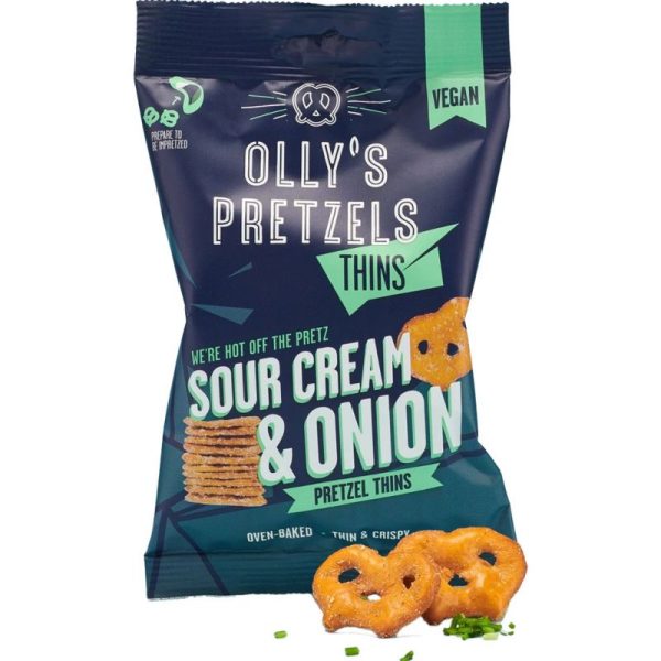 OLLYS PRETZELS VEGAN SOUR CREAM ONION 140gr