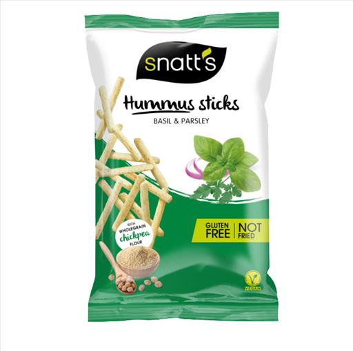 SNATTS OVEN-BAKED/NOT-FRIED HUMMUS STICKS WITH BASIL n PARSLEY 85gr